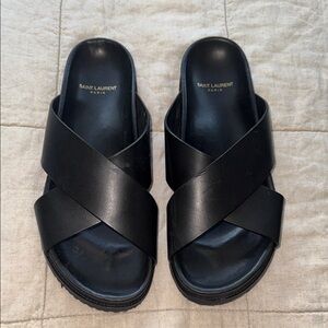 Saint Laurent Jimmy crossed sandals